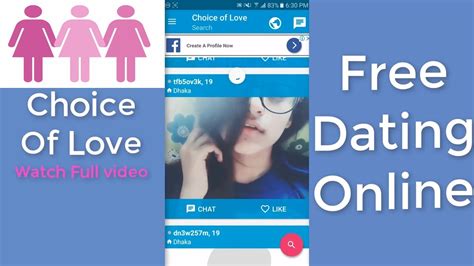 Choice of love dating app